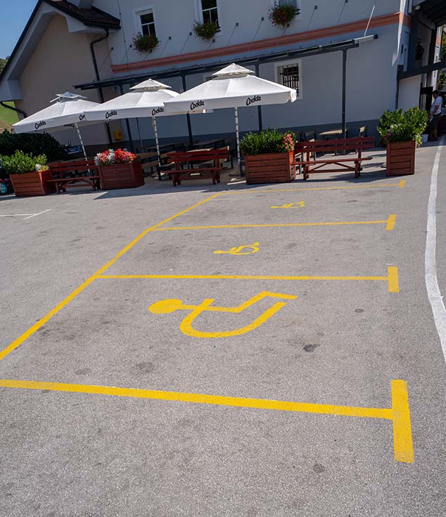 Parking spaces for disabled persons