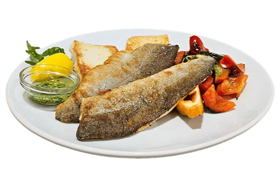 Trout fillet on grill