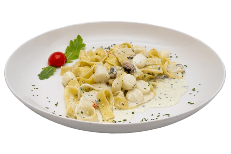 Cream sauce with seafood