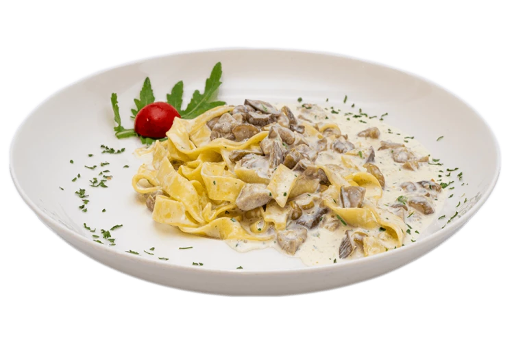 Cream sauce with mushrooms