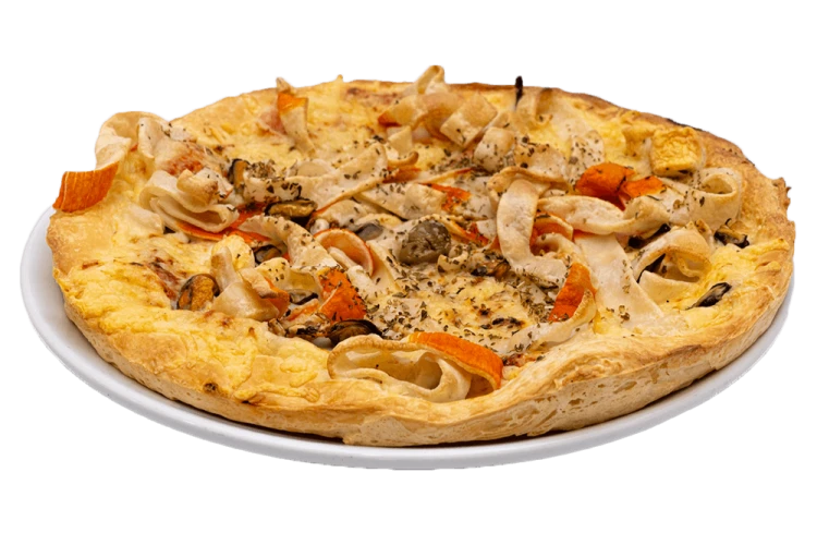 Seafood pizza