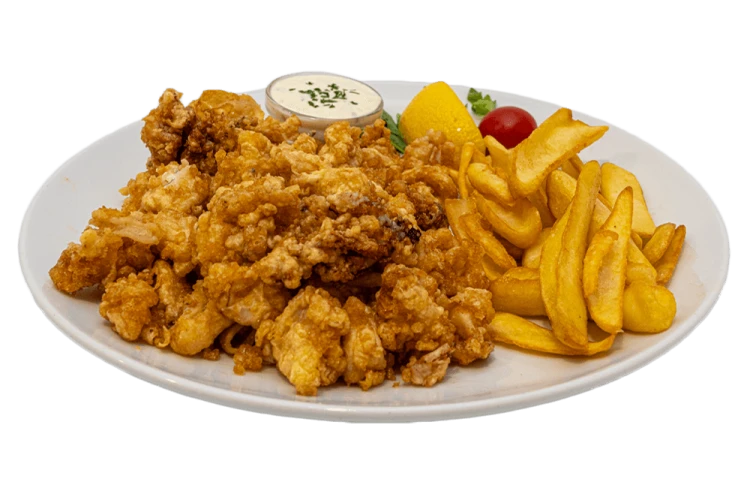 Fried squid with tartar sauce