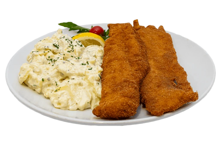 Hake fillet in breadcrumbs