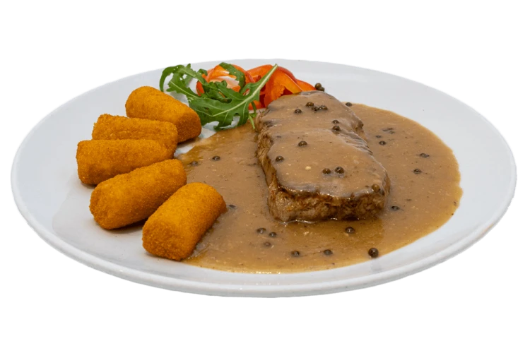 Roast beef with pepper
