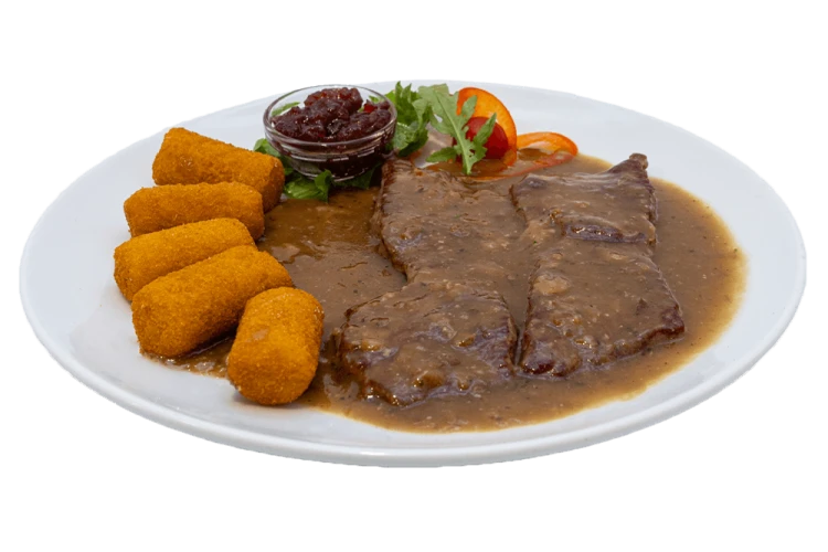 Beef cutlet with cranberries