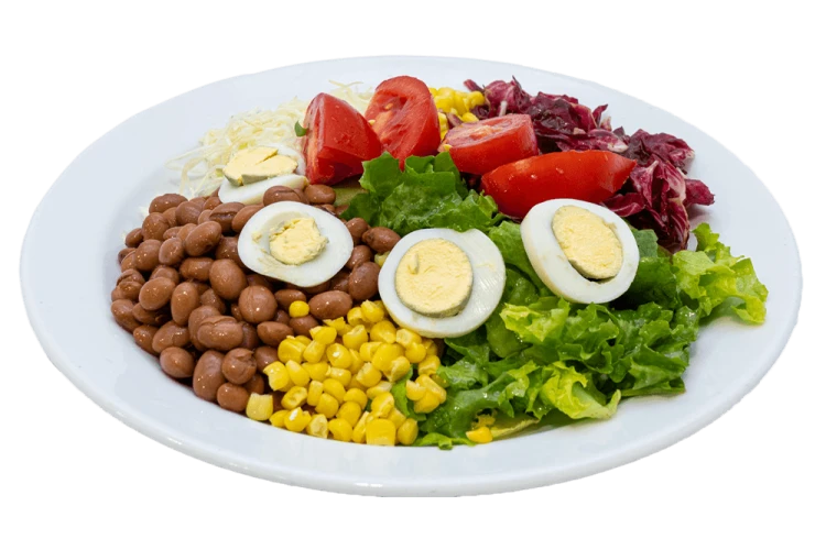 Mixed salad with eggs